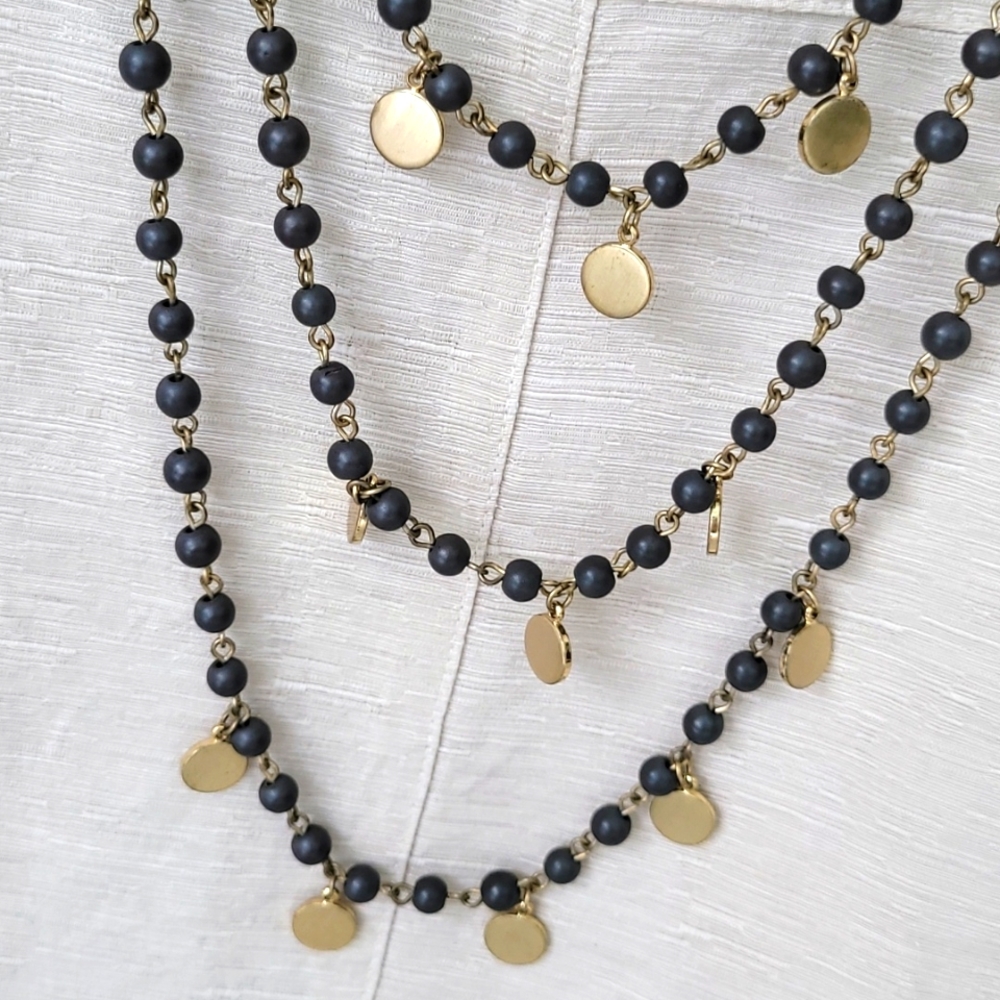 Danielle Stevens Triple Beaded Necklace